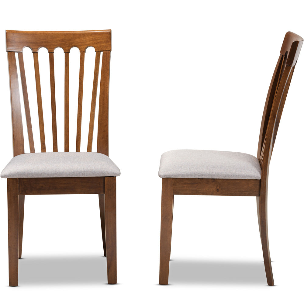 Baxton Studio - Minette Set of 2 Dining Chairs in Grey/Walnut - RH319C-Grey/Walnut-DC-2PK view 3