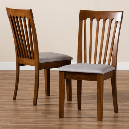 Baxton Studio - Minette Set of 2 Dining Chairs in Grey/Walnut - RH319C-Grey/Walnut-DC-2PK view 7