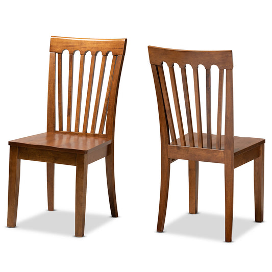Baxton Studio - Minette Set of 2 Dining Chairs in Walnut Brown - RH319C-Walnut Wood Scoop Seat-DC-2PK view 1
