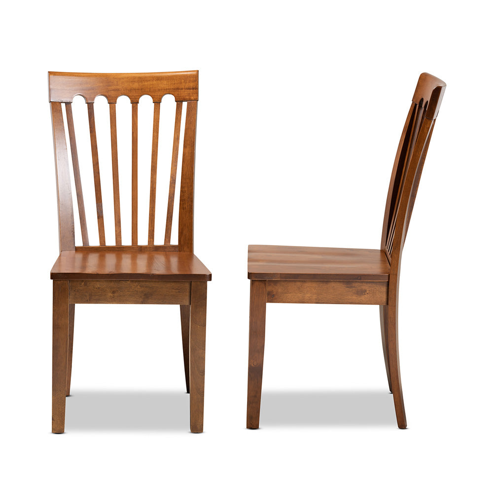 Baxton Studio - Minette Set of 2 Dining Chairs in Walnut Brown - RH319C-Walnut Wood Scoop Seat-DC-2PK view 3