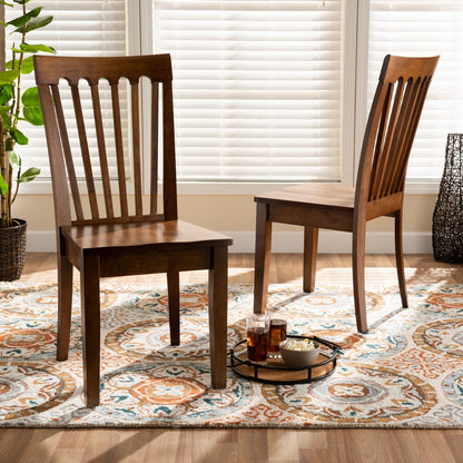 Baxton Studio - Minette Set of 2 Dining Chairs in Walnut Brown - RH319C-Walnut Wood Scoop Seat-DC-2PK view 6