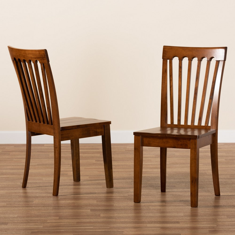 Baxton Studio - Minette Set of 2 Dining Chairs in Walnut Brown - RH319C-Walnut Wood Scoop Seat-DC-2PK view 7