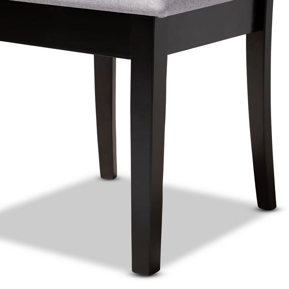 Baxton Studio - Minette Set of 4 Dining Chairs in Gray/Espresso - RH319C-Grey/Dark Brown-DC-4PK view 4