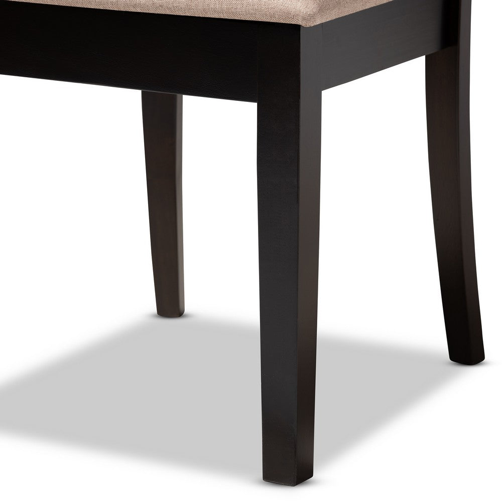 Baxton Studio - Minette Set of 4 Dining Chairs in Sand Brown/Espresso - RH319C-Sand/Dark Brown-DC-4PK view 4