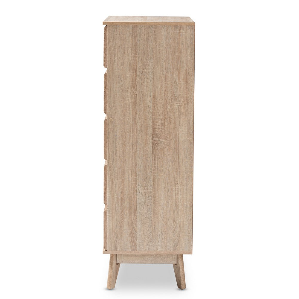 Baxton Studio - Miren Chest in Oak Brown/Dark Grey - SECOD5014-Hana Oak/Dark Grey-5DW-Chest view 4