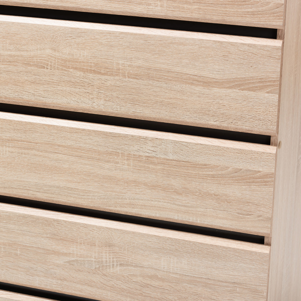 Baxton Studio - Miren Chest in Oak Brown/Dark Grey - SECOD5014-Hana Oak/Dark Grey-5DW-Chest view 5