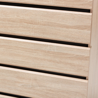 Baxton Studio - Miren Chest in Oak Brown/Dark Grey - SECOD5014-Hana Oak/Dark Grey-5DW-Chest view 5