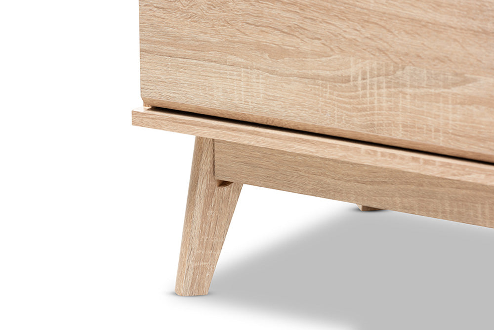Baxton Studio - Miren Dresser - SECOD5015-Hana Oak/Dark Grey-6DW-Dresser view 8