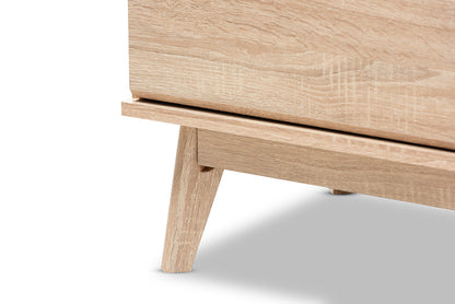 Baxton Studio - Miren Dresser - SECOD5015-Hana Oak/Dark Grey-6DW-Dresser view 8