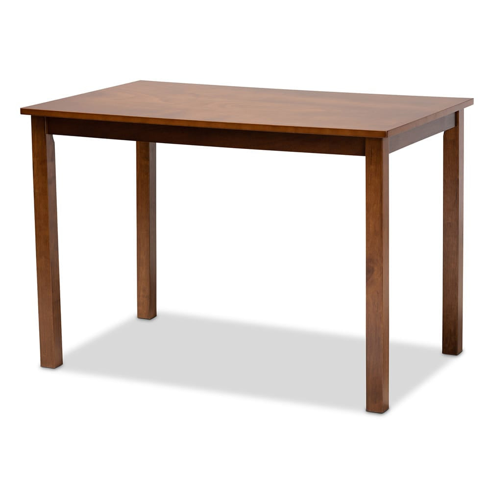 Baxton Studio - Mirna Dining Set in Grey/walnut brown - Mirna-Grey/Walnut-5PC Dining Set view 3