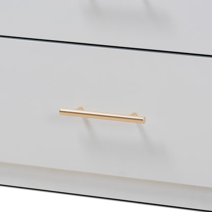 Baxton Studio - Mirza Twin Size Bed in White - MG0041-White-Twin view 7