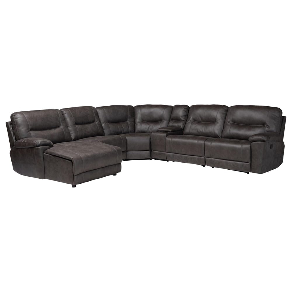 Baxton Studio - Mistral Sectional Sofa in Charcoal Grey - 99170-J458 Gray-SF view 1