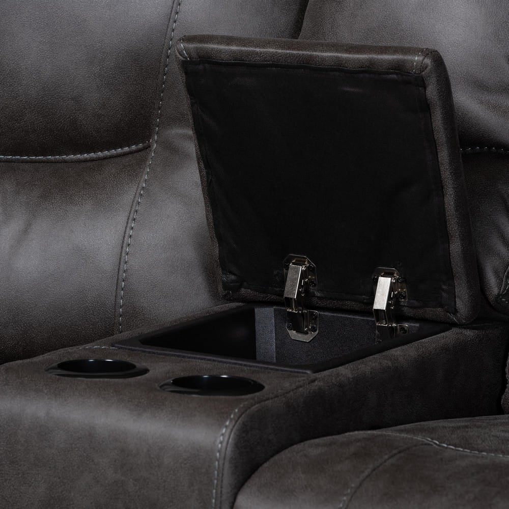 Baxton Studio - Mistral Sectional Sofa in Charcoal Grey - 99170-J458 Gray-SF view 7