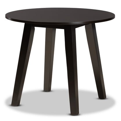 Baxton Studio - Miya Dining Set in Dark Brown - Miya-Dark Brown-5PC Dining Set view 3