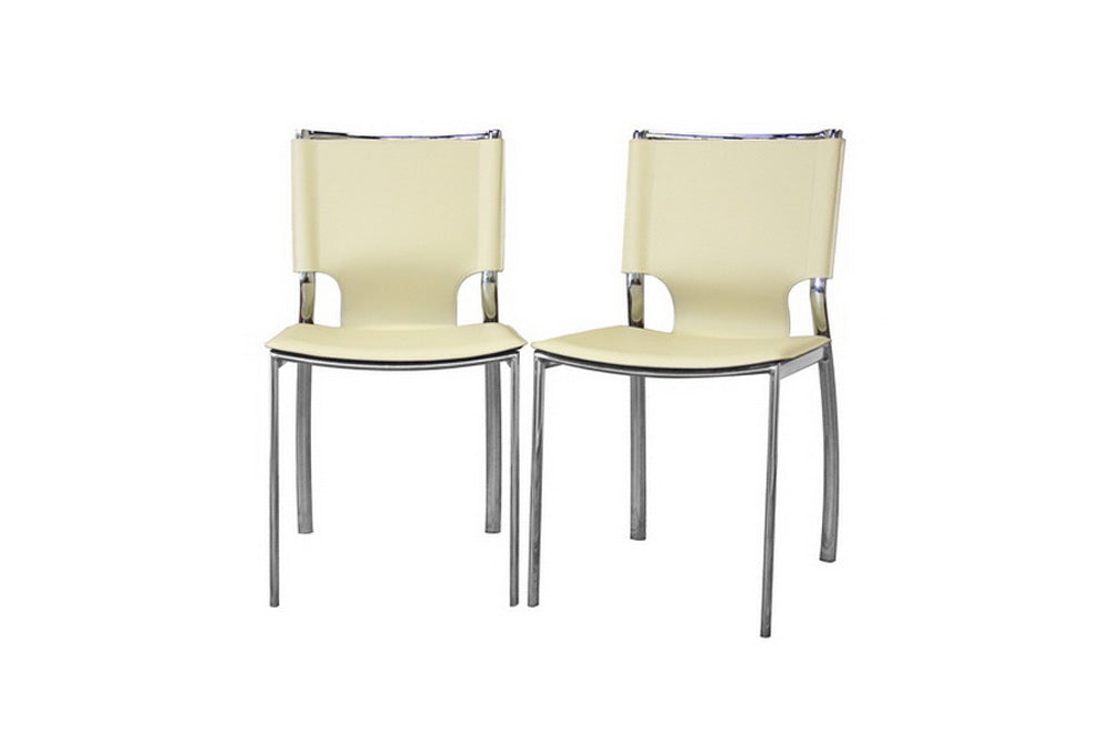 Baxton Studio - Montclare Set of 2 Dining Chairs in Ivory - ALC-1083 Ivory view 1