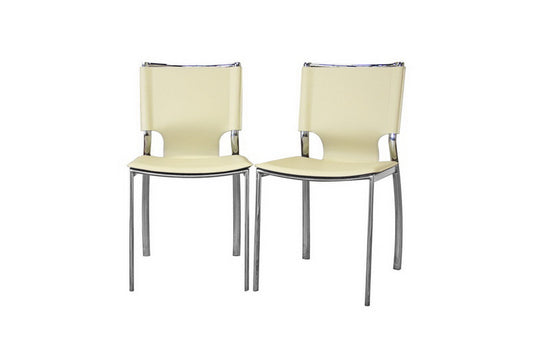 Baxton Studio - Montclare Set of 2 Dining Chairs in Ivory - ALC-1083 Ivory view 1