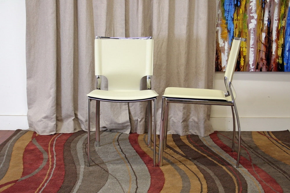 Baxton Studio - Montclare Set of 2 Dining Chairs in Ivory - ALC-1083 Ivory view 5