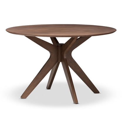 Baxton Studio - Monte Dining Table in "Walnut" Brown - Monte-Walnut-Round-DT view 1