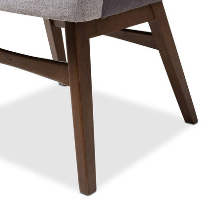 Baxton Studio - Monte Set of 2 Dining Chairs in Grey/"Walnut" Brown - Monte-Dark-Grey/Light-Grey-DC view 5