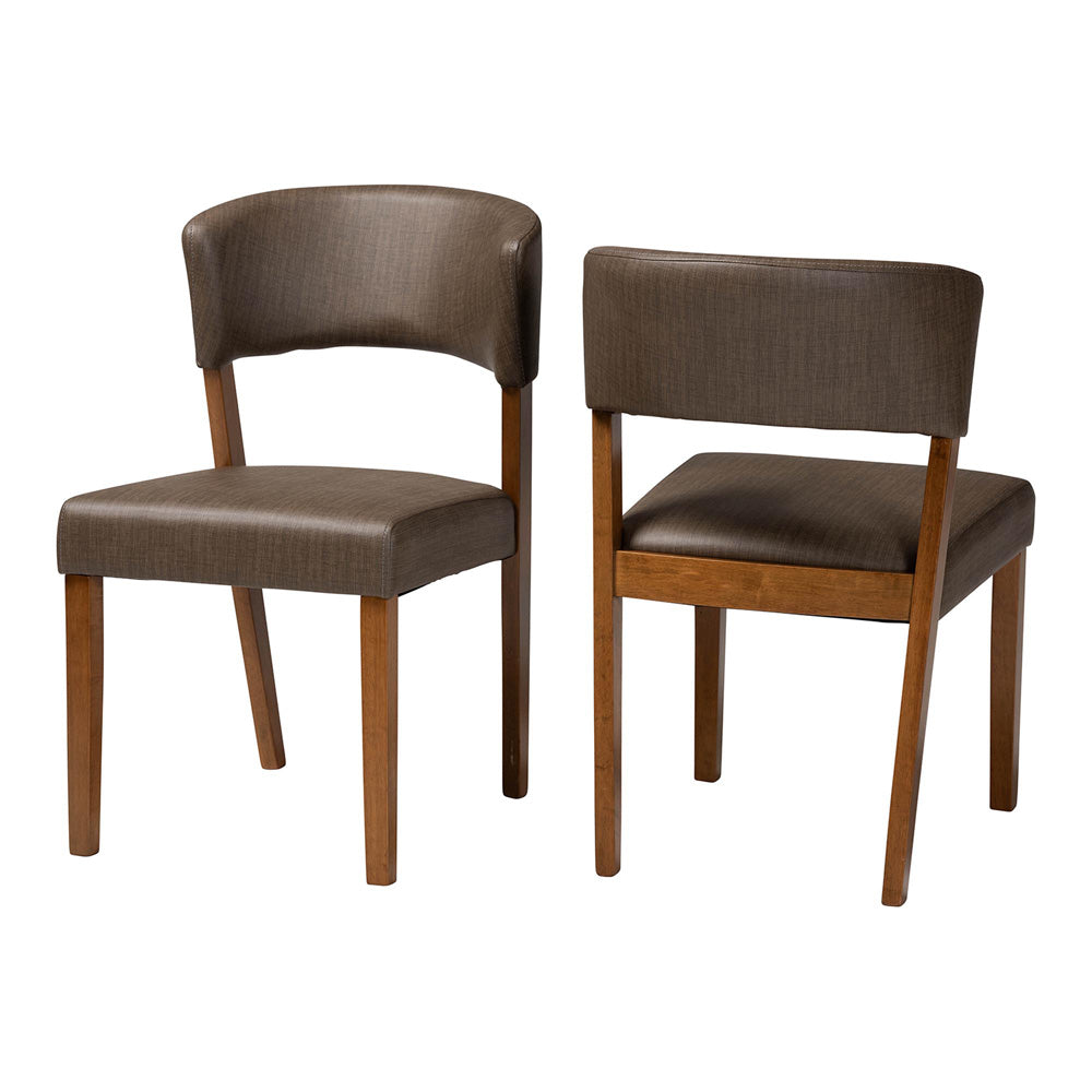 Baxton Studio - Montreal Set of 2 Dining Chairs in 