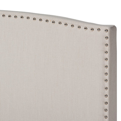 Baxton Studio - Morgan King Size Bed in Beige/Black - Morgan-Beige-King view 4