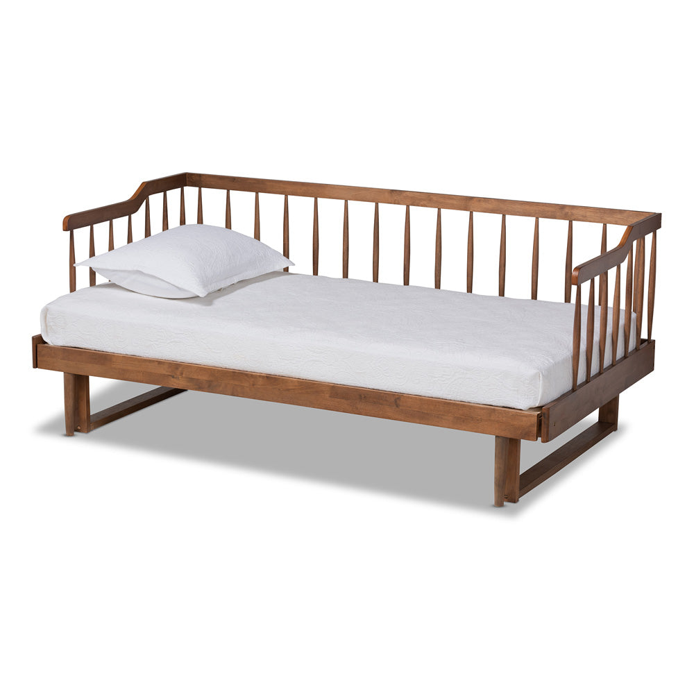 Baxton Studio - Muriel Expandable Daybed in Walnut - MG0037-Walnut-Daybed view 1