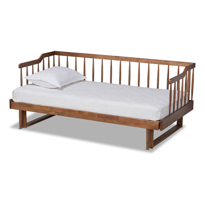 Baxton Studio - Muriel Expandable Daybed in Walnut - MG0037-Walnut-Daybed view 1