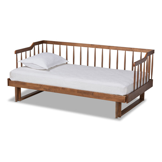Baxton Studio - Muriel Expandable Daybed in Walnut - MG0037-Walnut-Daybed view 1