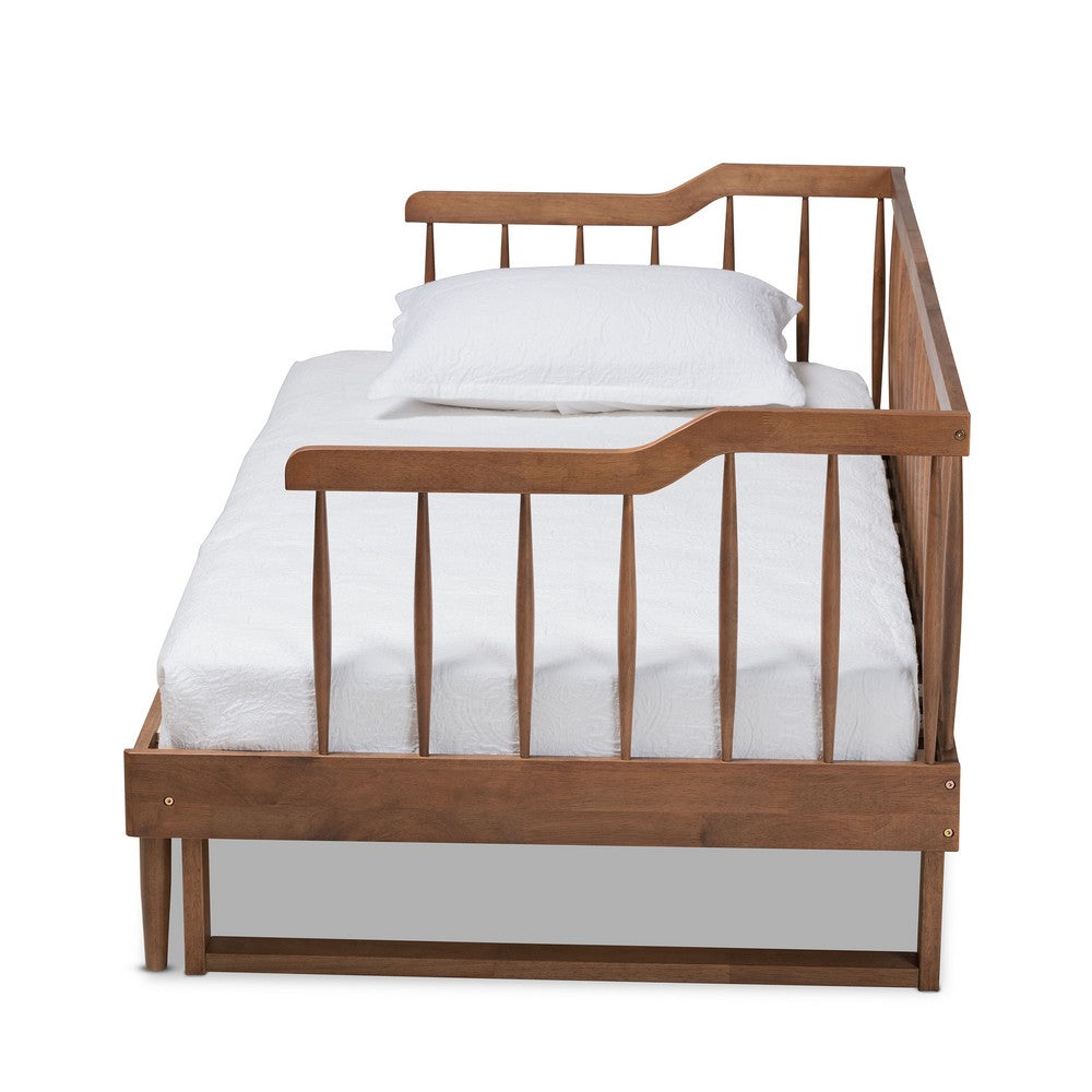 Baxton Studio - Muriel Expandable Daybed in Walnut - MG0037-Walnut-Daybed view 4