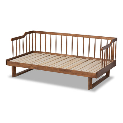 Baxton Studio - Muriel Expandable Daybed in Walnut - MG0037-Walnut-Daybed view 5