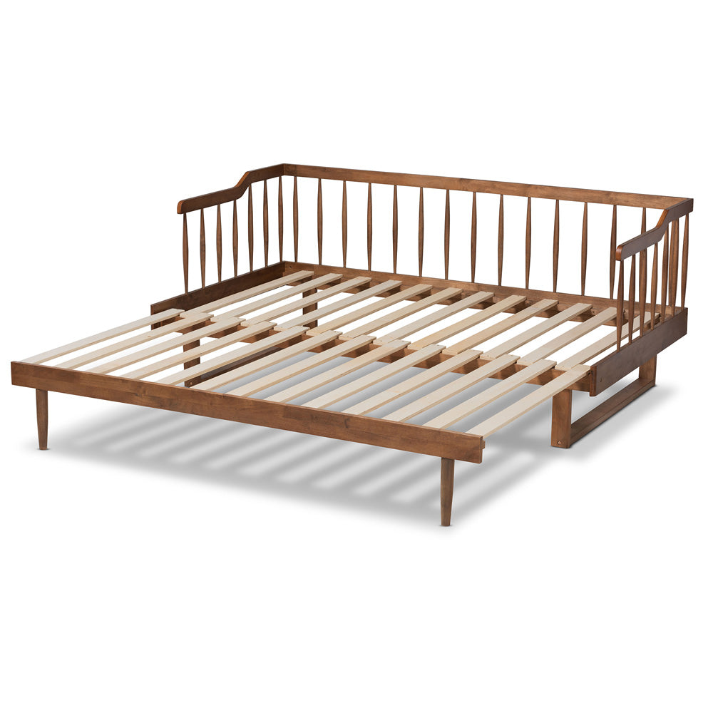 Baxton Studio - Muriel Expandable Daybed in Walnut - MG0037-Walnut-Daybed view 6