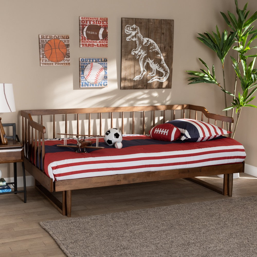 Baxton Studio - Muriel Expandable Daybed in Walnut - MG0037-Walnut-Daybed view 8