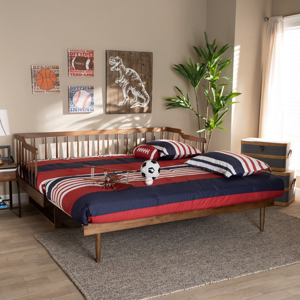 Baxton Studio - Muriel Expandable Daybed in Walnut - MG0037-Walnut-Daybed view 9