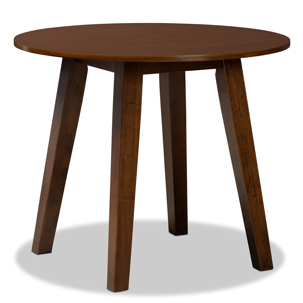 Baxton Studio - Mya Dining Set in Grey/walnut brown - Mya-Grey/Walnut-5PC Dining Set view 3