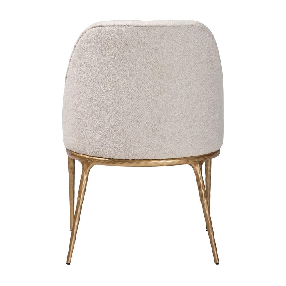 Baxton Studio - Nalima Dining Chair in Ivory/Gold - FUR6888-Upholstered/Metal Frame-DC view 4