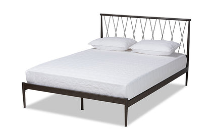 Baxton Studio - NaNo Queen Size Bed - TS-NaNo-Black-Queen view 1