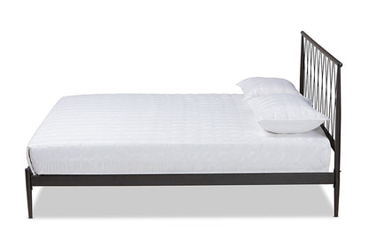 Baxton Studio - NaNo Queen Size Bed - TS-NaNo-Black-Queen view 2