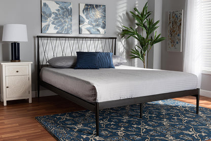 Baxton Studio - NaNo Queen Size Bed - TS-NaNo-Black-Queen view 5