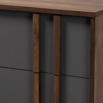 Baxton Studio - Naoki Chest in Grey/Walnut - LV15COD15230-Columbia/Dark Grey-5DW-Chest view 5