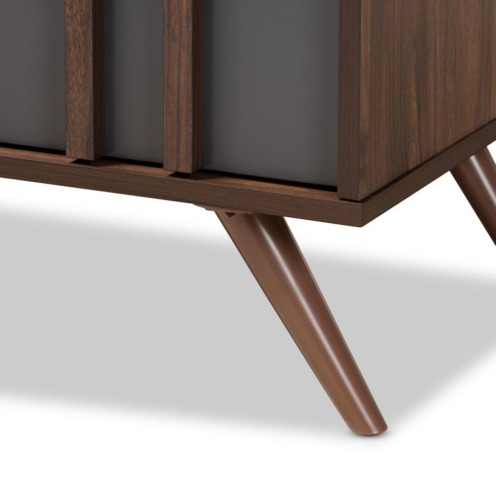 Baxton Studio - Naoki Chest in Grey/Walnut - LV15COD15230-Columbia/Dark Grey-5DW-Chest view 6