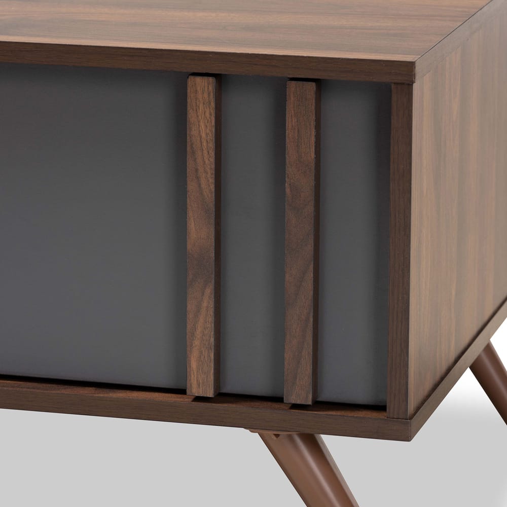 Baxton Studio - Naoki Coffee Table in Grey/Walnut - LV15CFT15140-Columbia/Dark Grey-CT view 6