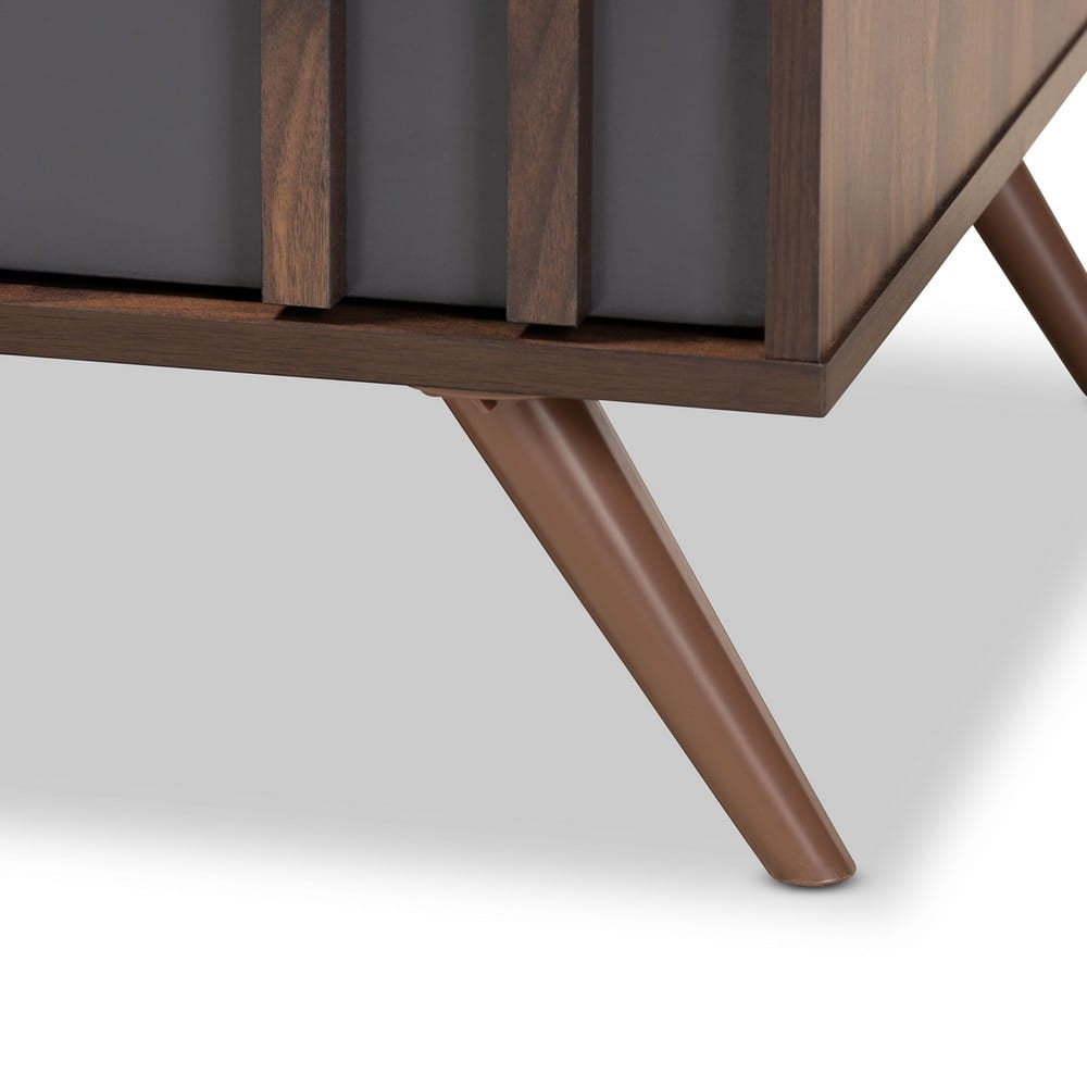 Baxton Studio - Naoki Coffee Table in Grey/Walnut - LV15CFT15140-Columbia/Dark Grey-CT view 7