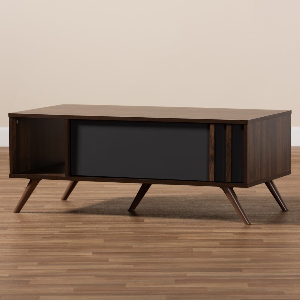 Baxton Studio - Naoki Coffee Table in Grey/Walnut - LV15CFT15140-Columbia/Dark Grey-CT view 9