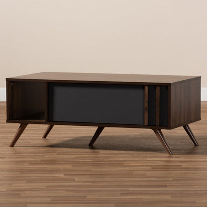 Baxton Studio - Naoki Coffee Table in Grey/Walnut - LV15CFT15140-Columbia/Dark Grey-CT view 9