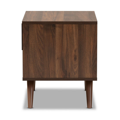 Baxton Studio - Naoki Nightstand in Grey/Walnut - LV15ST15240-Columbia/Dark Grey-NS view 4
