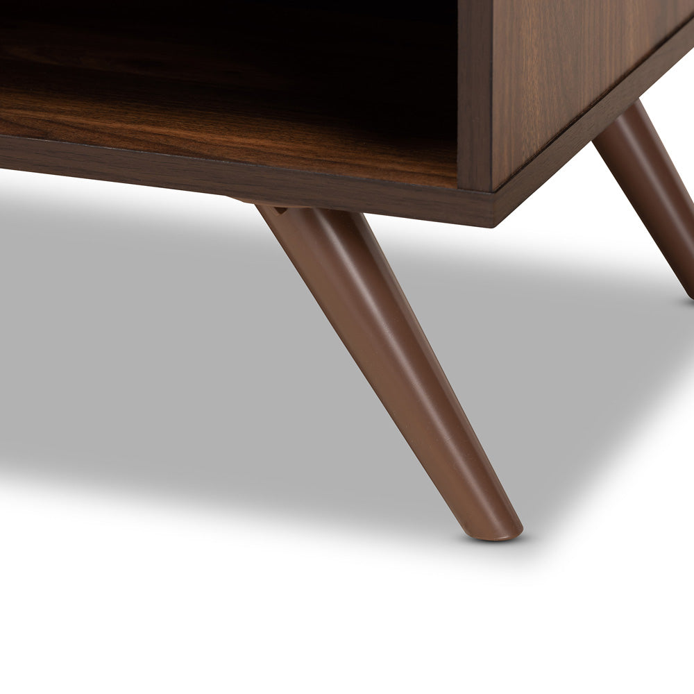 Baxton Studio - Naoki Nightstand in Grey/Walnut - LV15ST15240-Columbia/Dark Grey-NS view 6