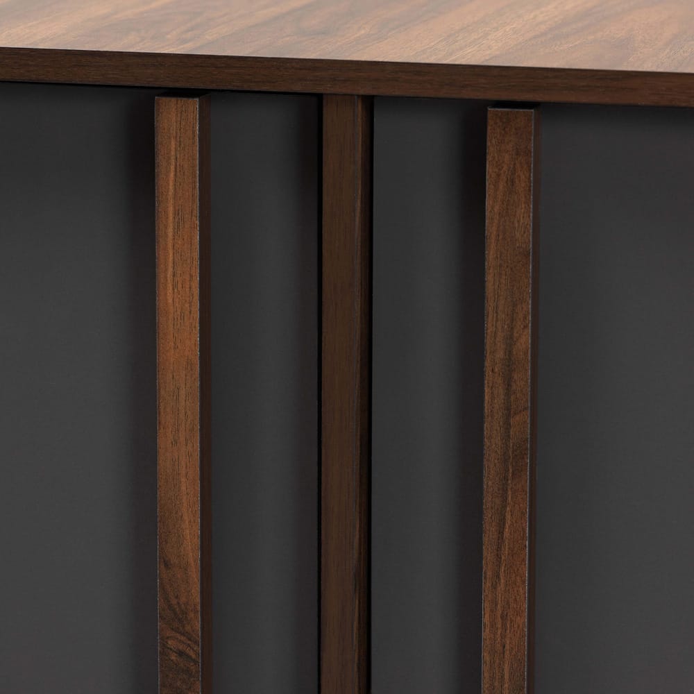 Baxton Studio - Naoki Shoe Cabinet in Grey/Walnut - LV15SC15150-Columbia/Dark Grey-Shoe Cabinet view 5