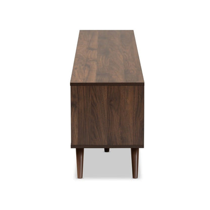 Baxton Studio - Naoki TV Stand in Grey/Walnut - LV15TV15130-Columbia/Dark Grey-TV view 4