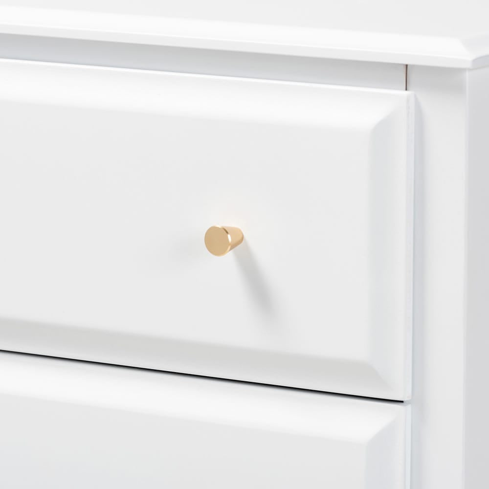 Baxton Studio - Naomi Chest in White/Gold - MG0038-White-4DW-Chest view 5