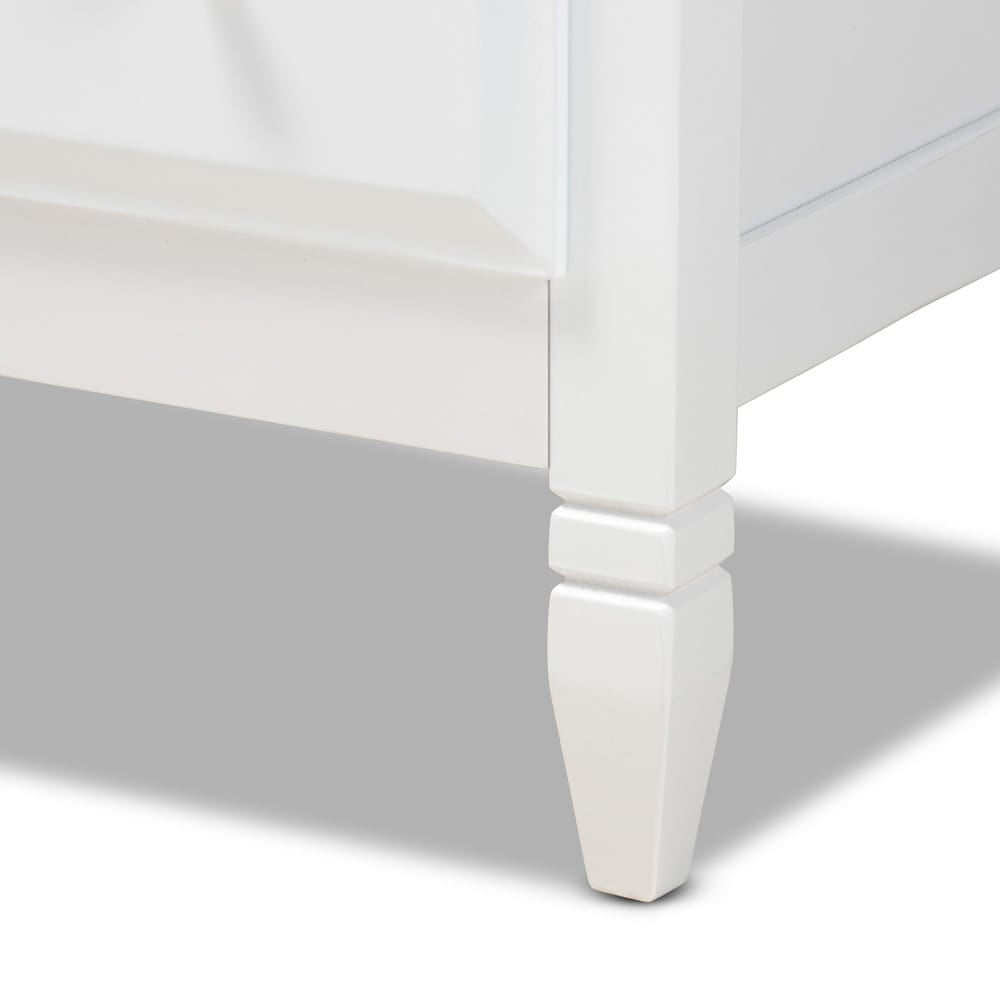 Baxton Studio - Naomi Chest in White/Gold - MG0038-White-4DW-Chest view 6
